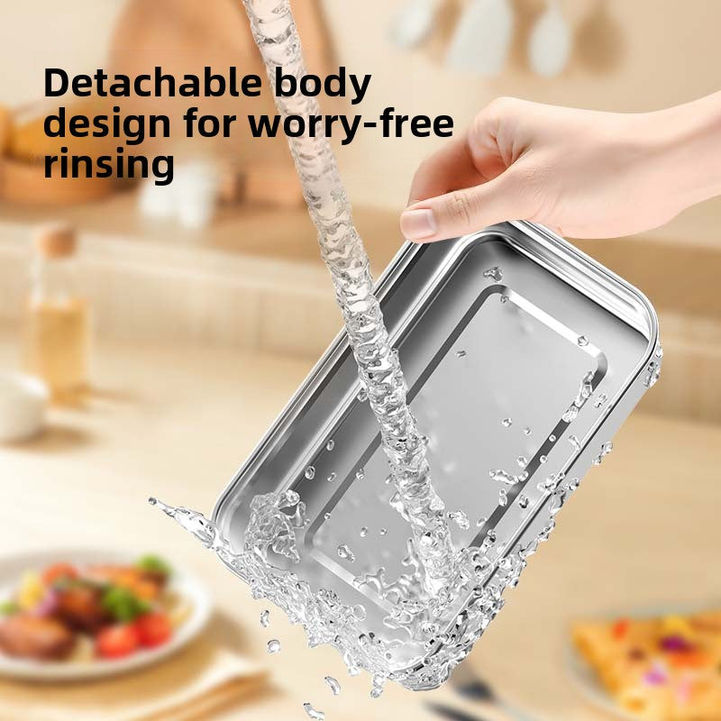 Heated Lunch Box 304 Stainless Steel Portable Food Warmer